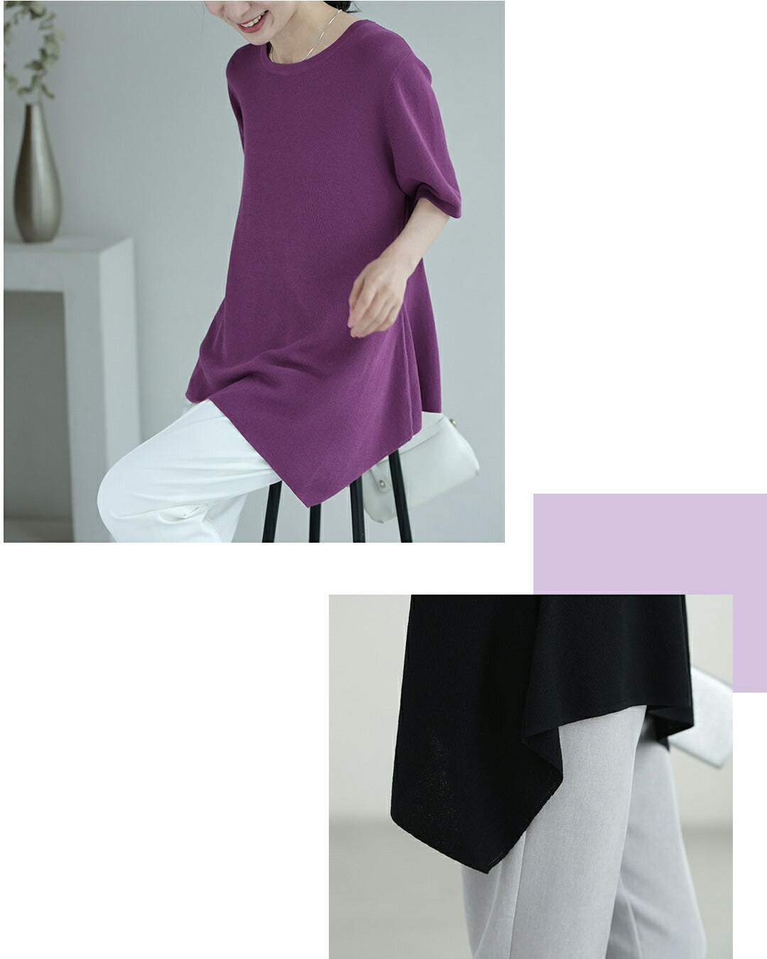 カワイイ CAWAII お腹ぽっこりさん救済 ペプラムトップス (ブラック) ブラック