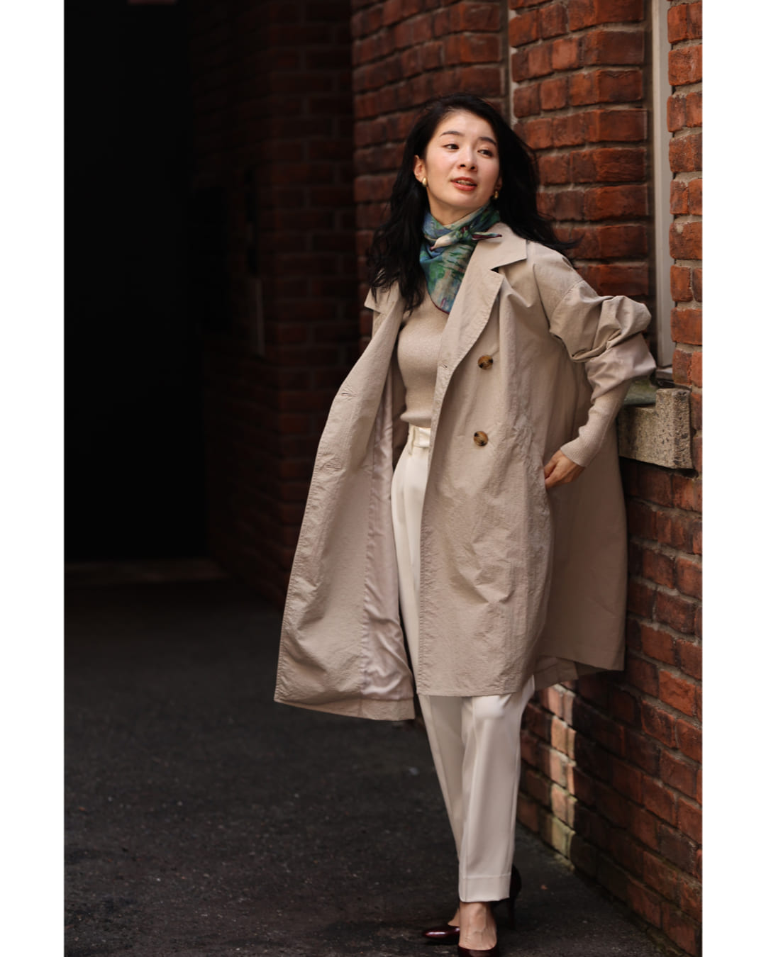 カワイイ CAWAII 定番デザインの軽やかライトコート (グレージュ) グレージュ