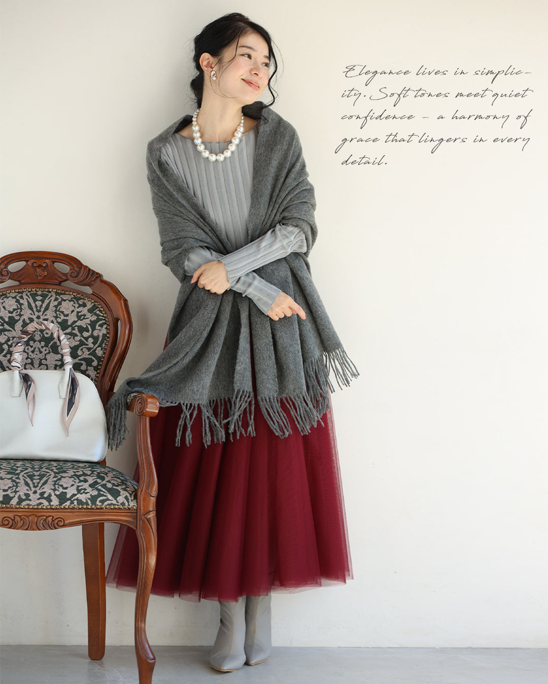 カワイイ CAWAII 骨格似合わせ 上半身スッキリニット (ブラック) ブラック