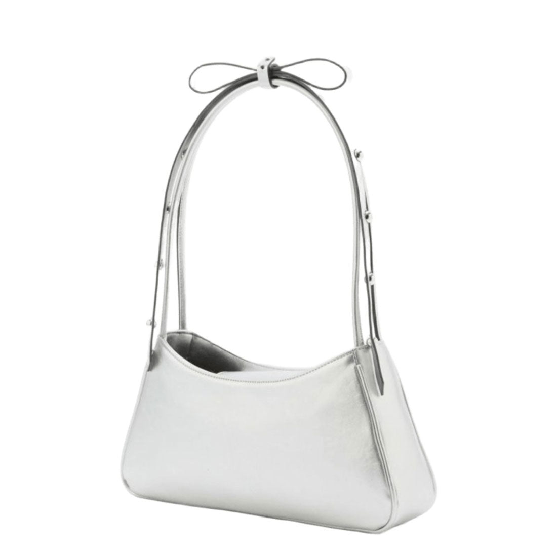 キャセリーニ Casselini 肩リボンエナメルバッグ(Shoulder Ribbon Enamel Bag) (シルバー) シルバー