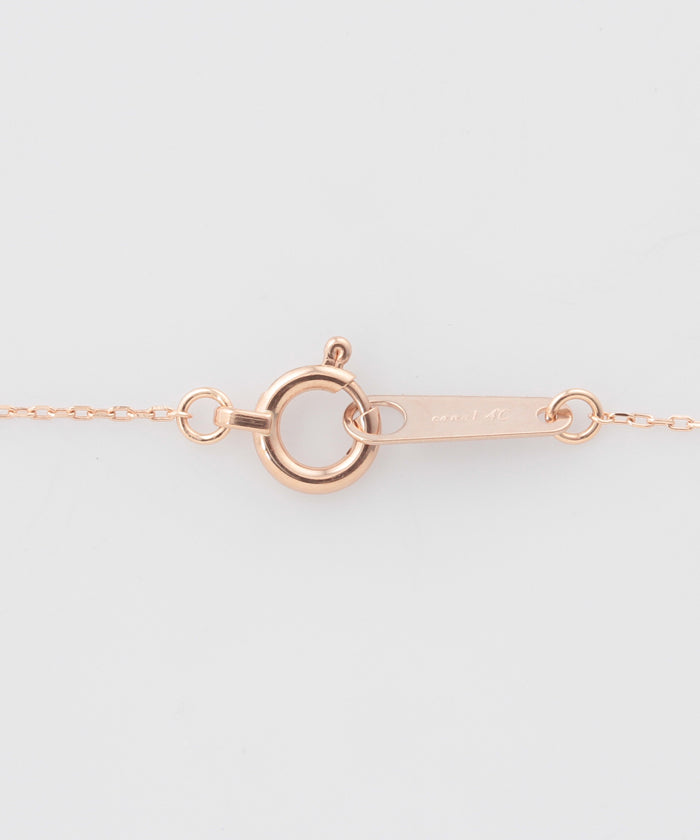 CANAL 4℃ K10PG Diamond Necklace with 1 Stone