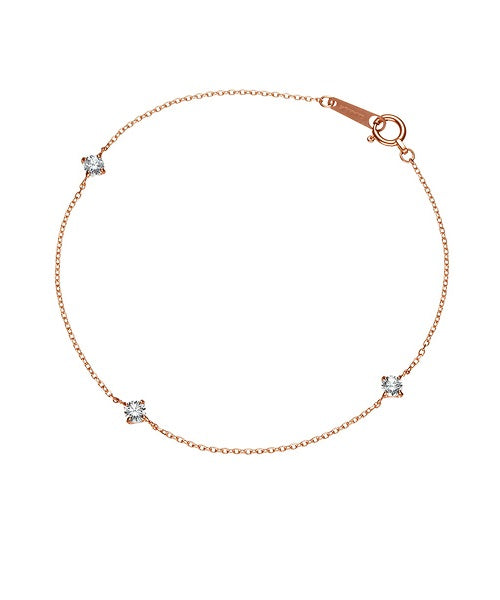canal4℃ Canal4℃ Pink Gold Cubic Zirconia Bracelet