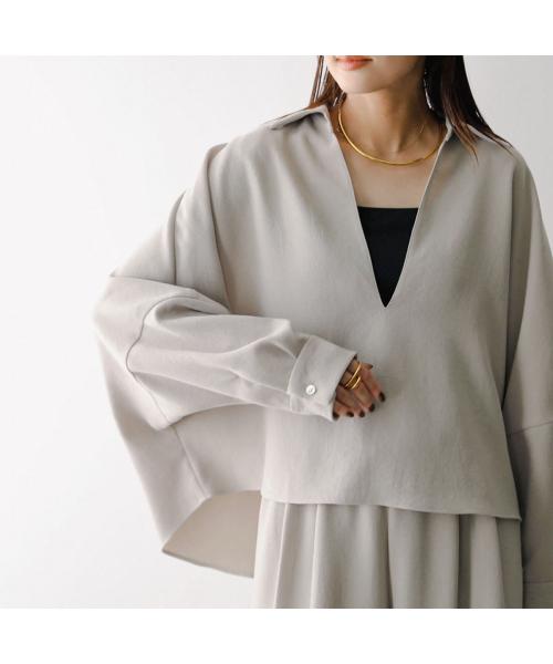 カフネ cafune cafune ブラウス 535961 スキッパー ドルマンスリーブ (13/グレージュ) 13/グレージュ