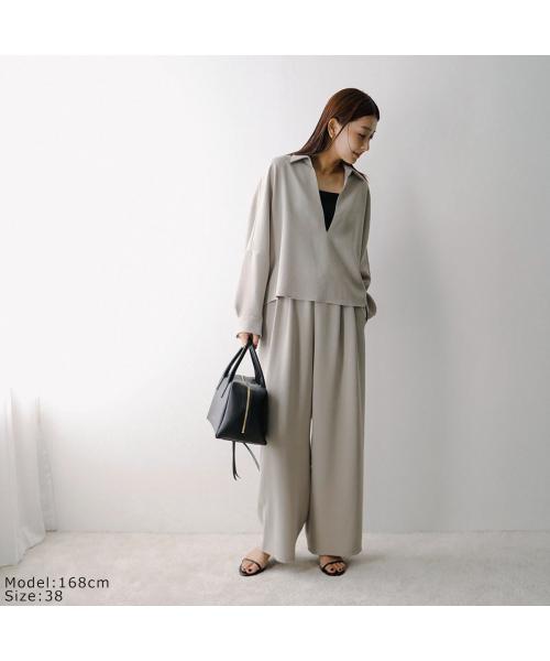 カフネ cafune cafune タックパンツ 535635 ジョーゼット イージーパンツ (13/グレージュ) 13/グレージュ