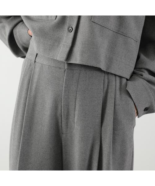 カフネ cafune cafune タックパンツ 545601 ウールライク ワイド (90/グレー) 90/グレー