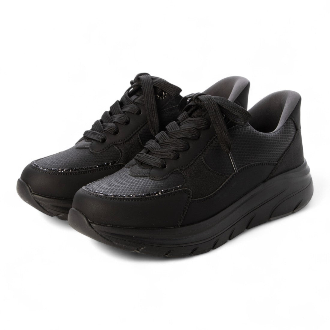 セダークレスト CEDAR CREST レディースカジュアルスニーカー (BLK) BLK