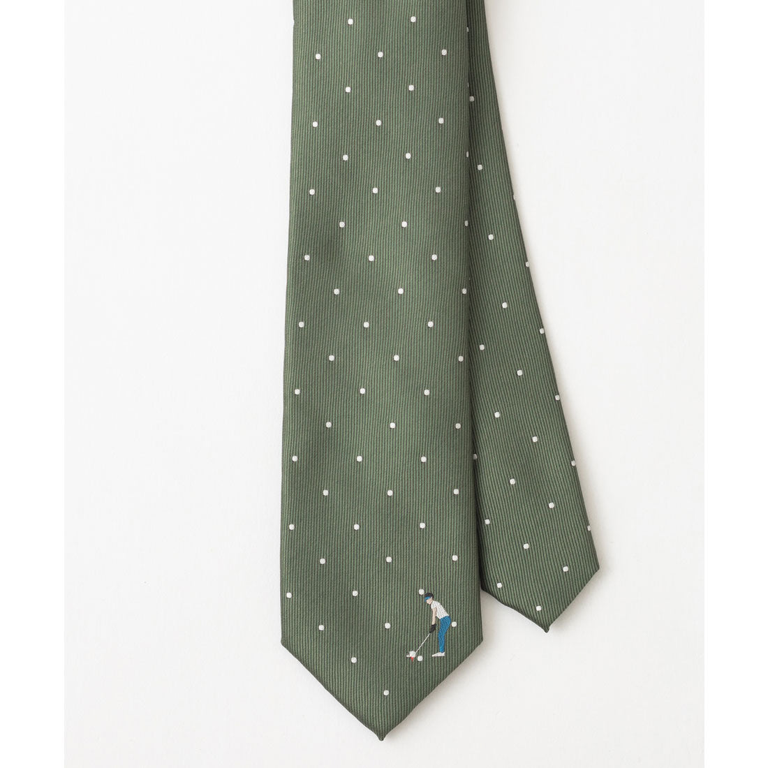 チルワーク バイ クイトランニング CHILLWORK by Quit Running ゴルフデザインナロータイ 刺繍ネクタイ 洗えるイージーケア