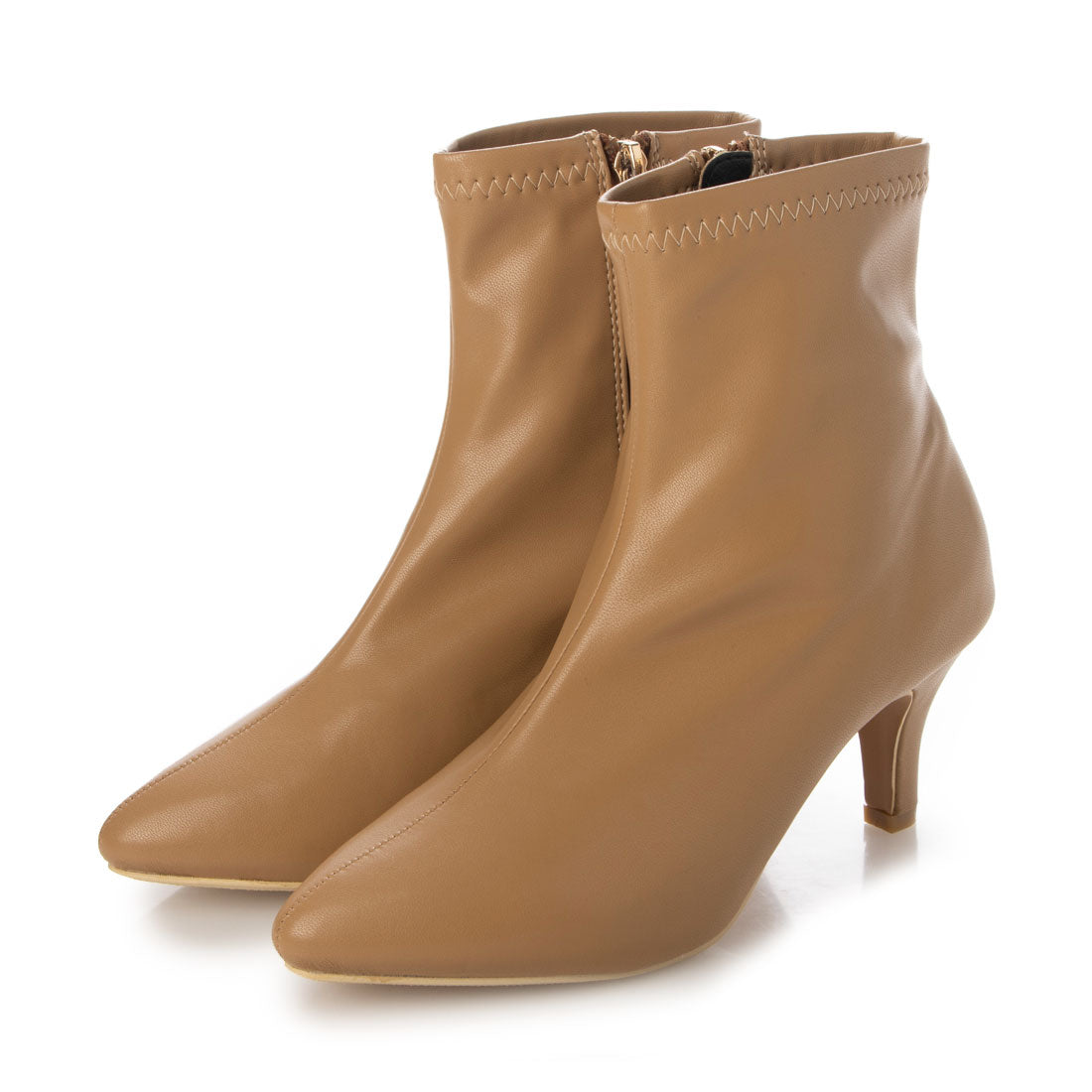 シックス CHICS ポインテッドトゥストレッチショートブーツ