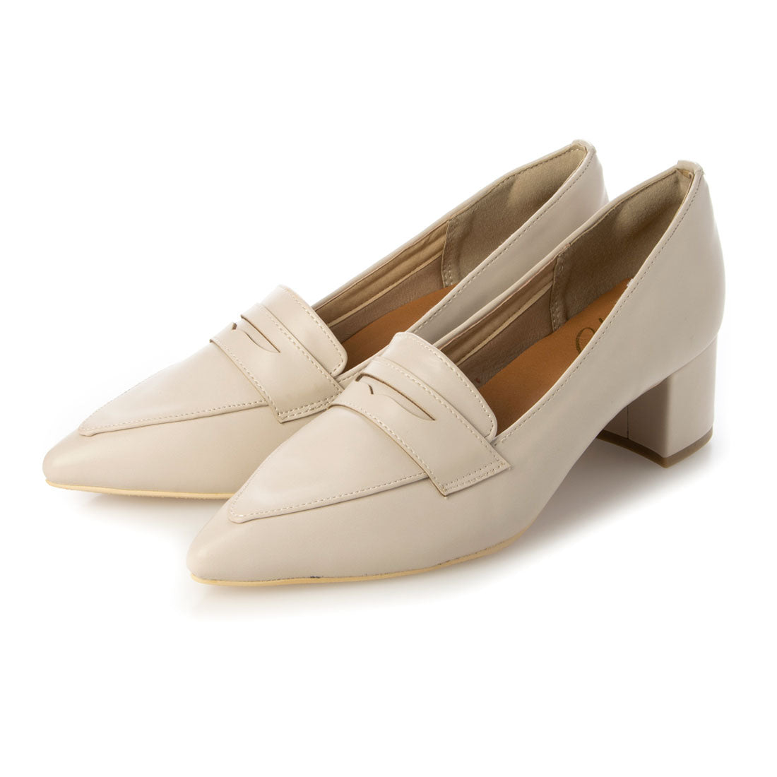 シックス CHICS ポインテッドトゥローファーデザインパンプス