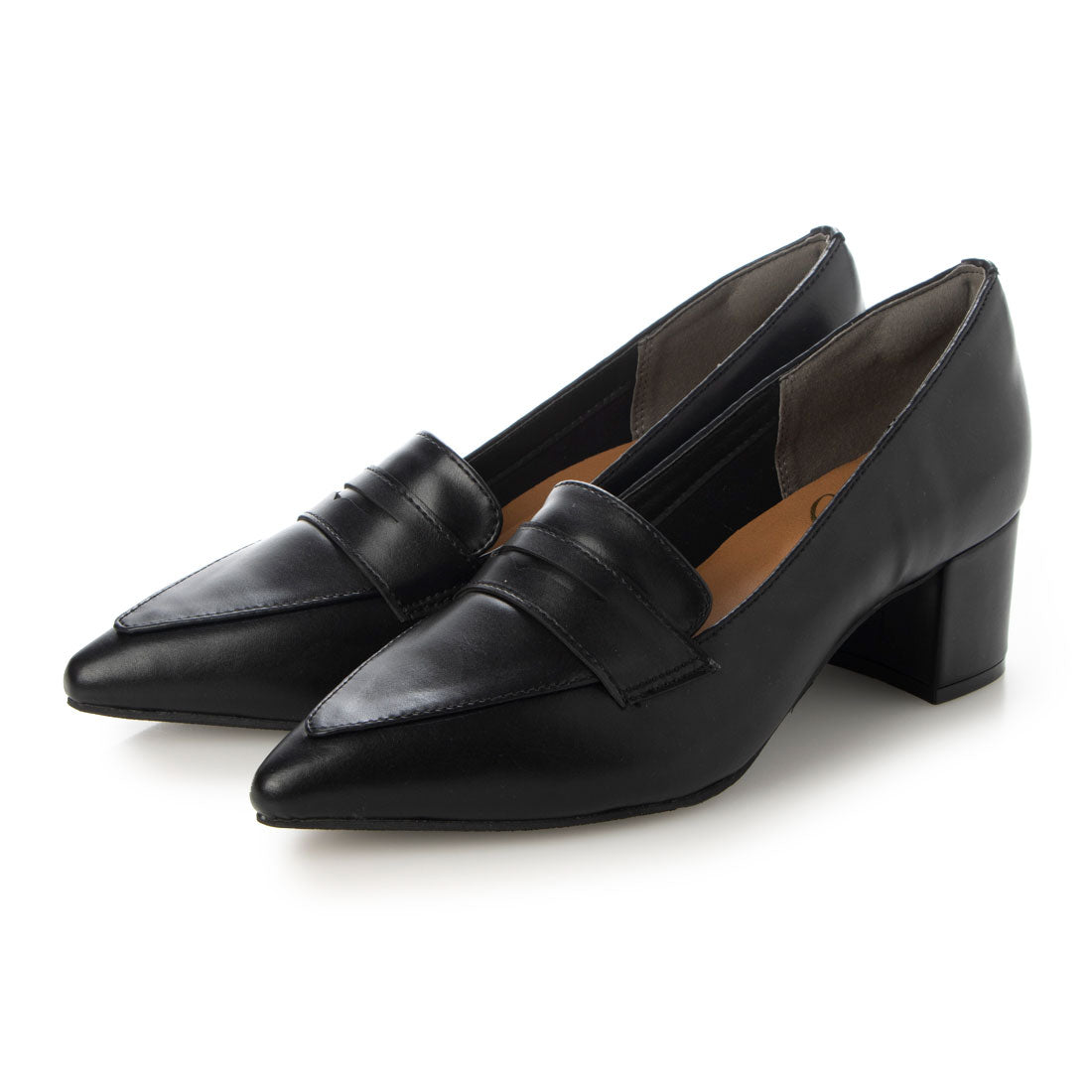 シックス CHICS ポインテッドトゥローファーデザインパンプス