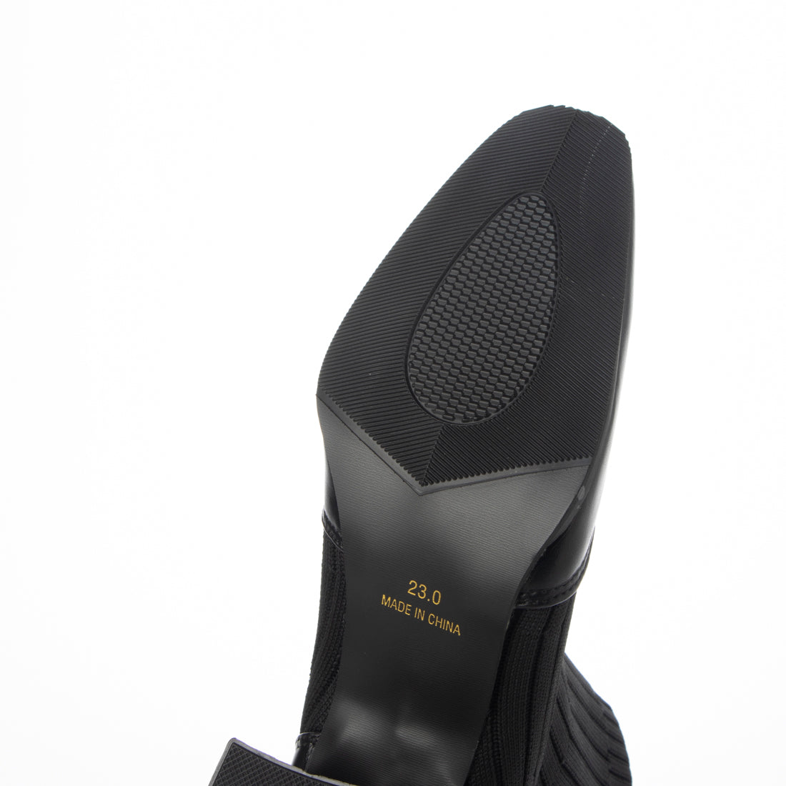 シックス CHICS スクエアトゥニットコンビショートブーツ