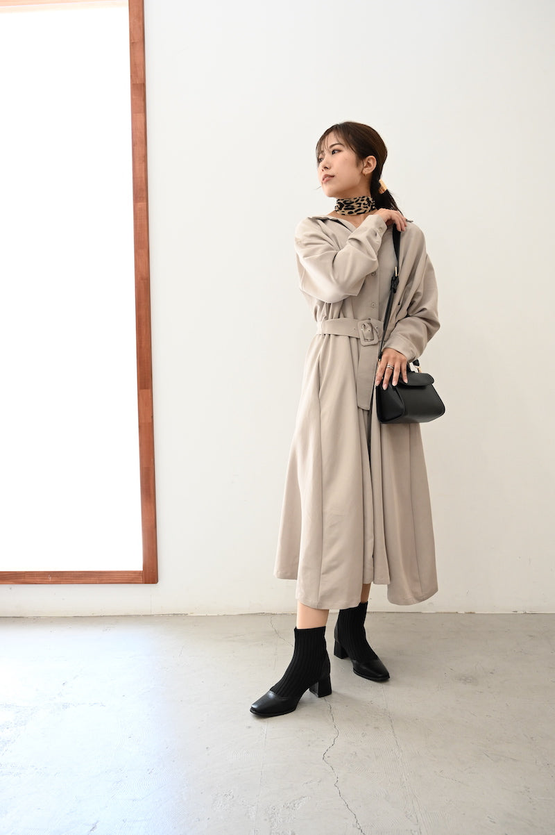 シックス CHICS スクエアトゥニットコンビショートブーツ