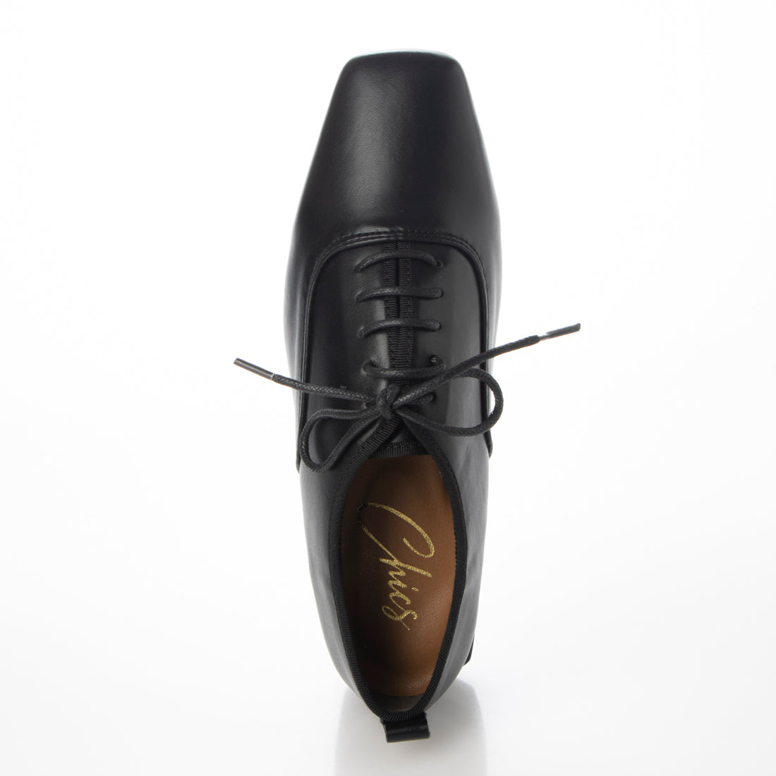 シックス CHICS スクエアトゥレースアップシューズ