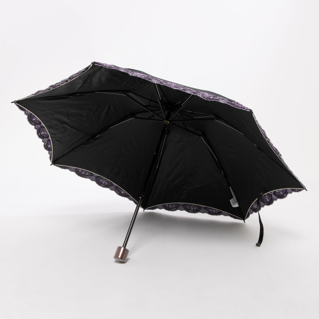 シノワズリーモダンキョウト シノワズリーモダン京都 マーブル刺繍ミニ折りたたみ日傘 (ブラック) ブラック
