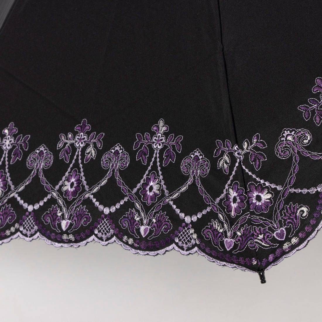 シノワズリーモダンキョウト シノワズリーモダン京都 マーブル刺繍ミニ折りたたみ日傘 (ブラック) ブラック