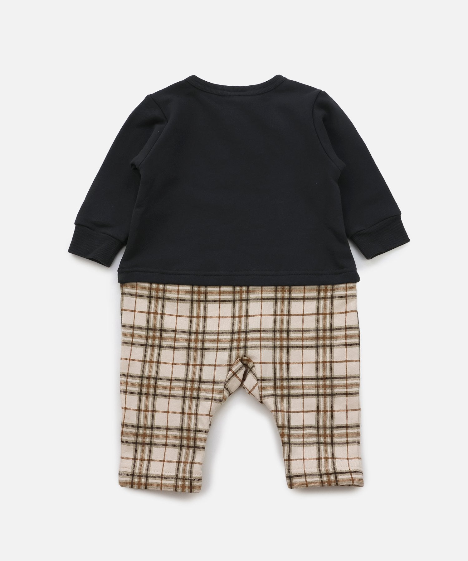 チルツー chil2 切り替えデザイン裏毛カバーオール