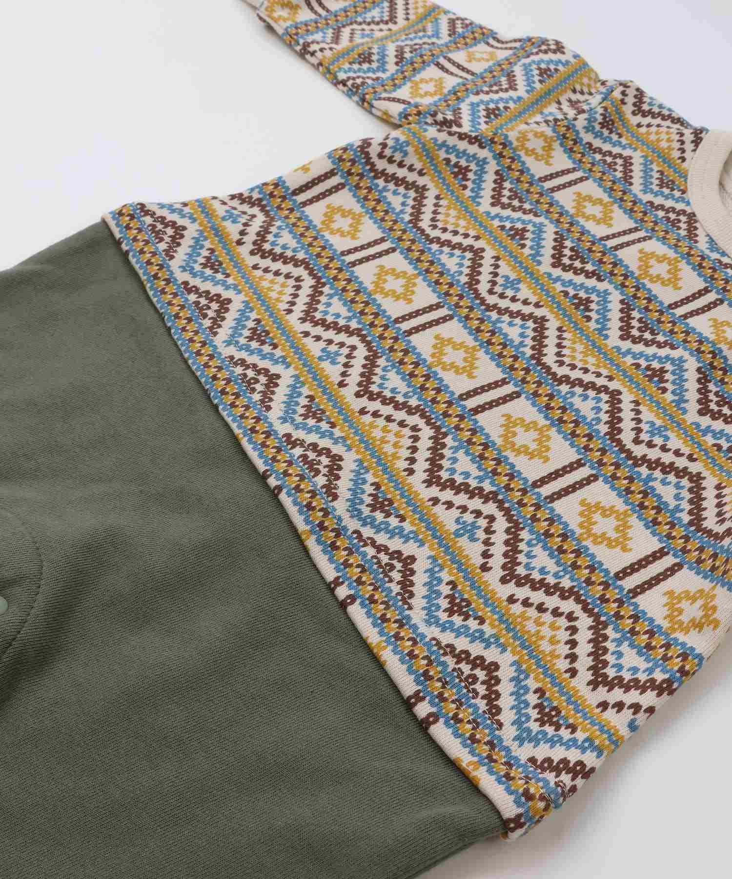 チルツー chil2 切り替えデザイン裏毛カバーオール