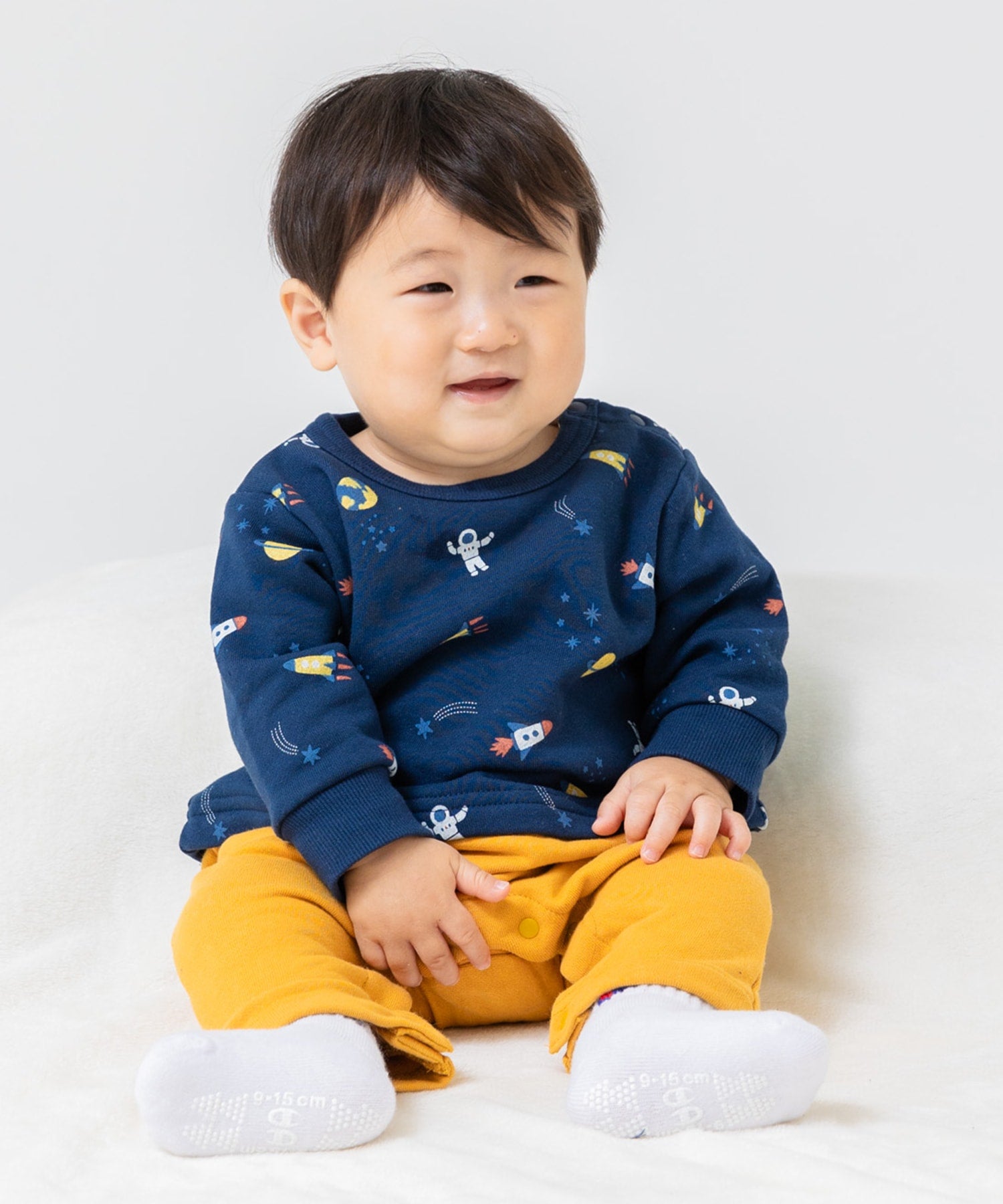 チルツー chil2 切り替えデザイン裏毛カバーオール