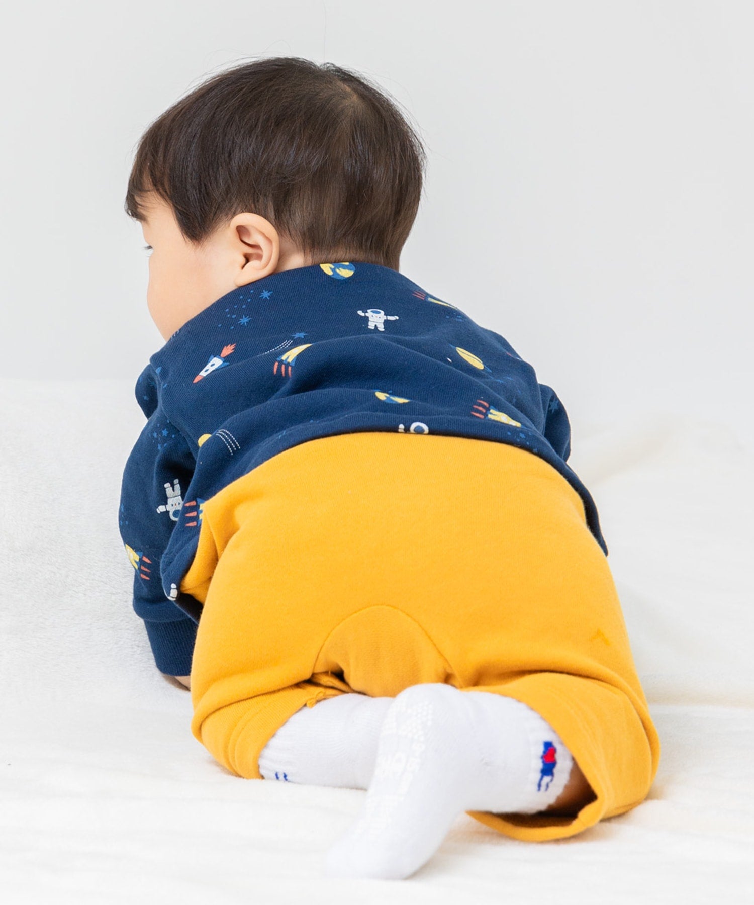 チルツー chil2 切り替えデザイン裏毛カバーオール