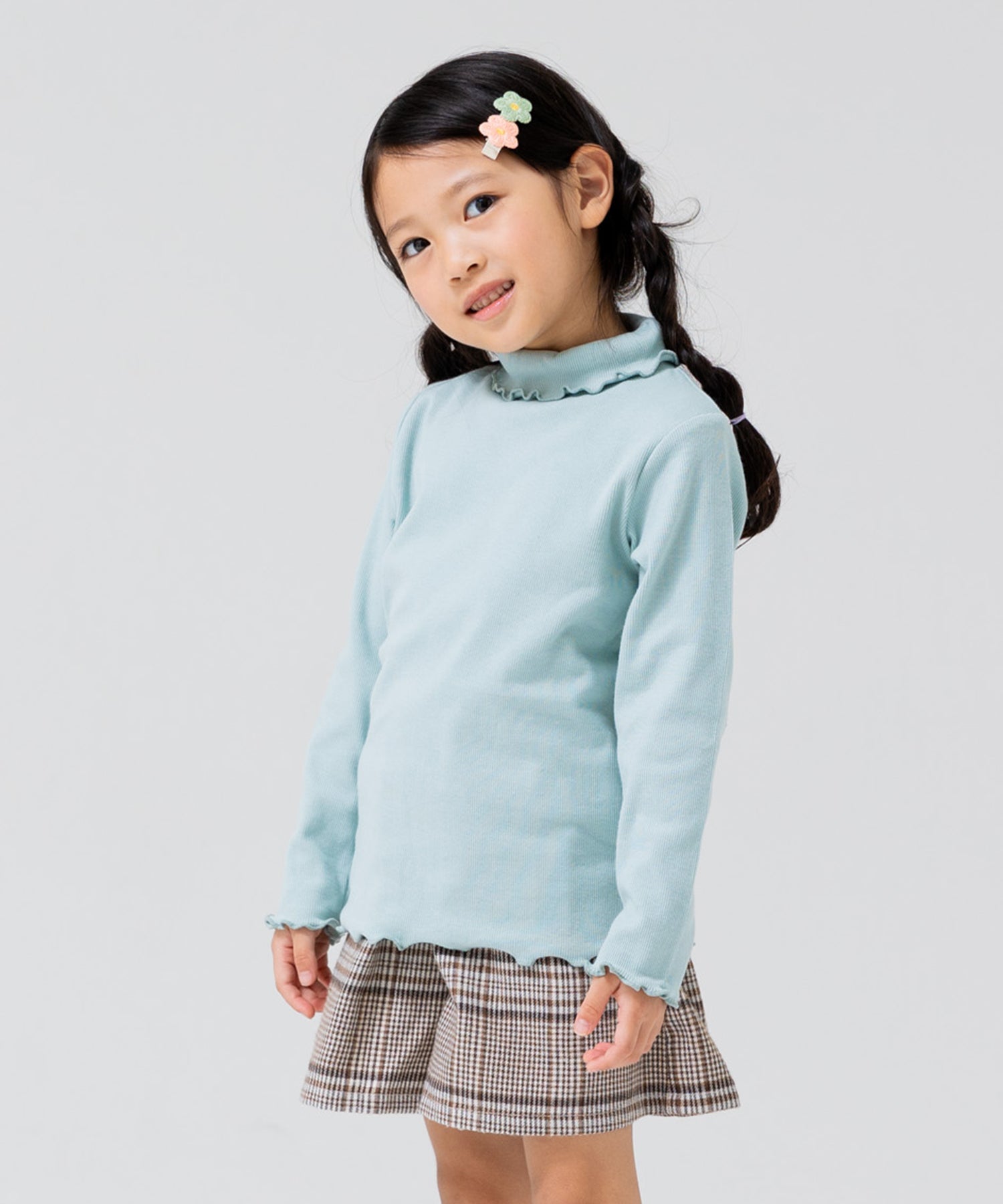 チルツー chil2 リブハイネックカットソー