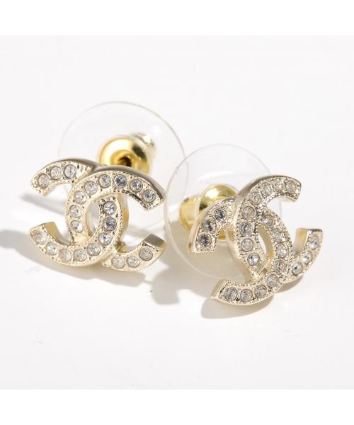 Chanel CHANEL CHANEL Earrings ABE100 Y02003 rhinestone Coco Mark