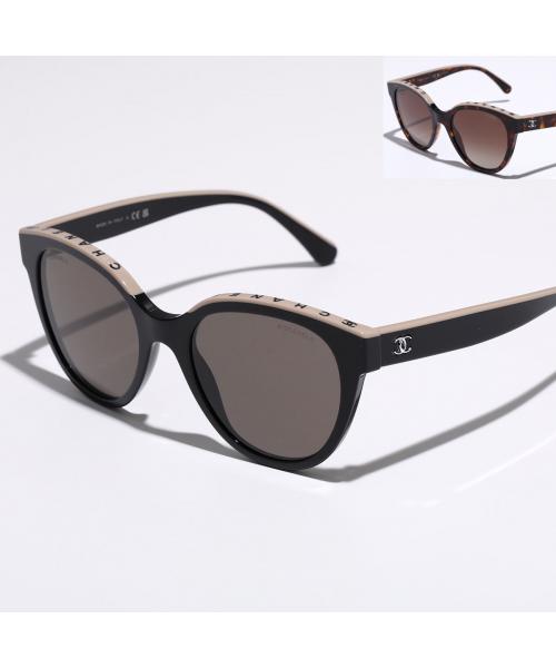 シャネル CHANEL CHANEL サングラス 5414 バタフライ型 フルリム (C534-3/BLACK-BEIGE) C534-3/BLACK-BEIGE