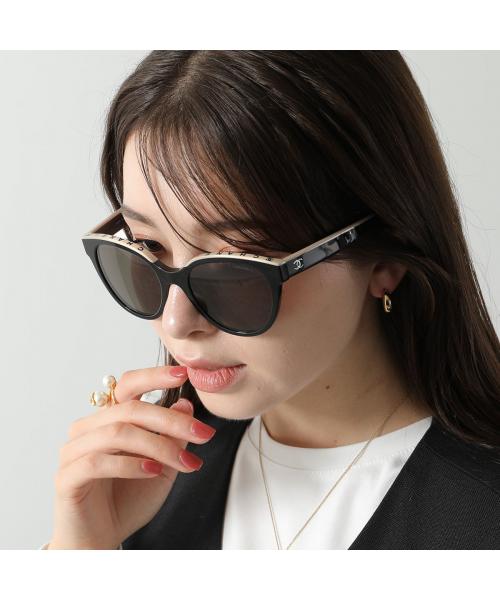 シャネル CHANEL CHANEL サングラス 5414 バタフライ型 フルリム (C534-3/BLACK-BEIGE) C534-3/BLACK-BEIGE