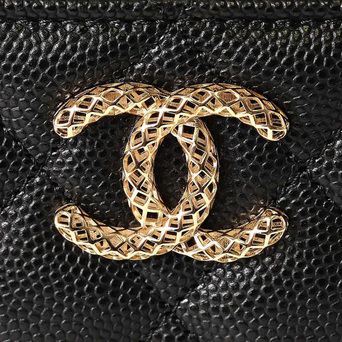 シャネル CHANEL パスケース(定期入れ) キャビアスキン CARD CASE CARD CASE BLACK (/) /