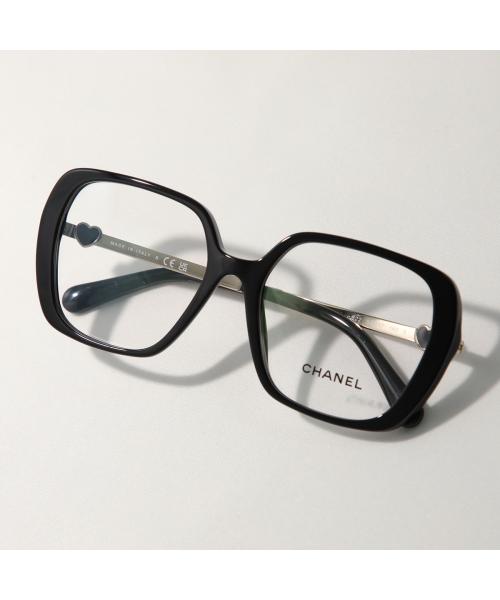シャネル CHANEL CHANEL メガネ 3462 スクエア型 ココマーク ハート (C622/BLACK/ブラック) C622/BLACK/ブラック
