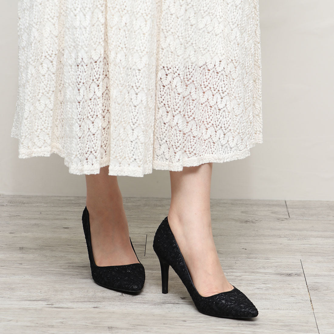 クライム climb レースパンプス