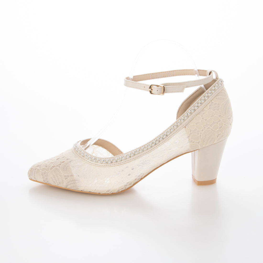 クライム climb ストラップ付レースパンプス (BEIGE) BEIGE