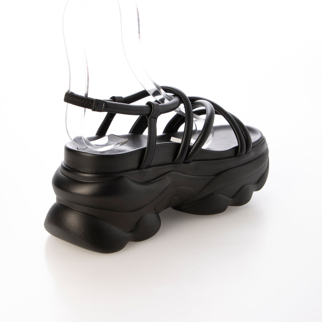 クライム climb 厚底クロスストラップサンダル (BLACK) BLACK