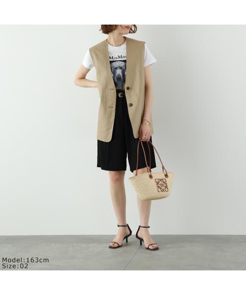 クロシェ CLOCHE CLOCHE ベスト 512-85562 ジレ リネン (88/ブラック) 88/ブラック