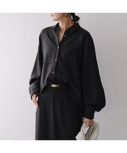 クロシェ CLOCHE CLOCHE シャツ 85639 ブラウス ボリュームスリーブ (85/ブラウン) 85/ブラウン
