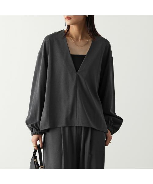 クロシェ CLOCHE CLOCHE ブラウス 85667 Vネック シアーバター ストレッチ (78/グレー) 78/グレー