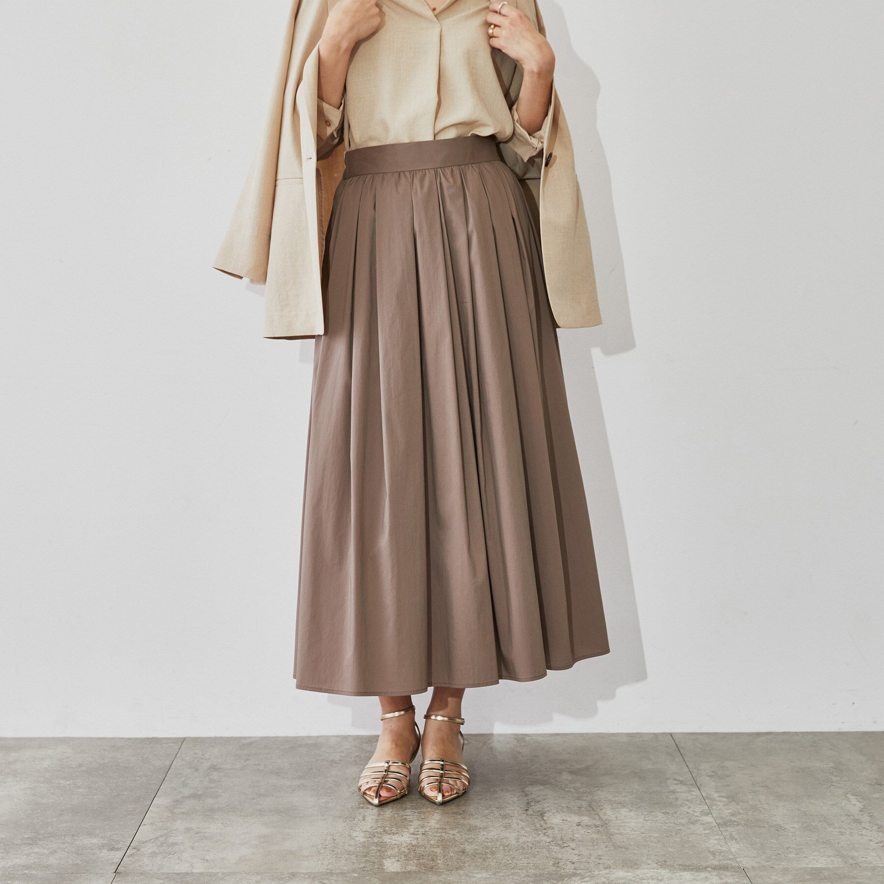 クロエンス cloenc タイプライターフレアスカート