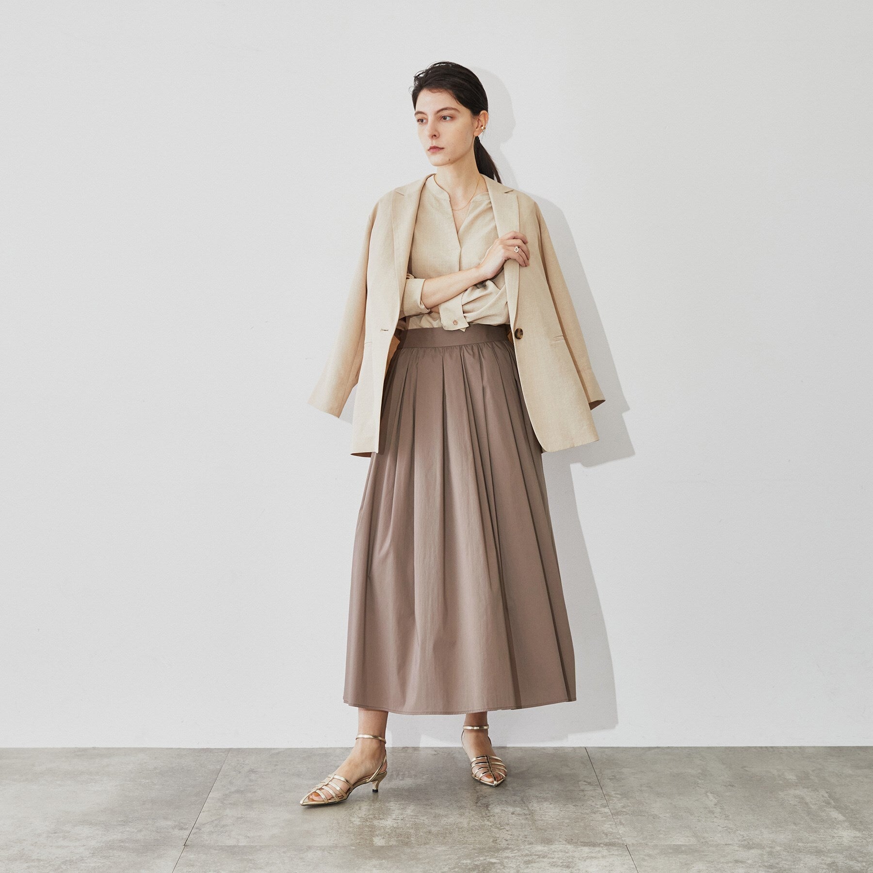 クロエンス cloenc タイプライターフレアスカート