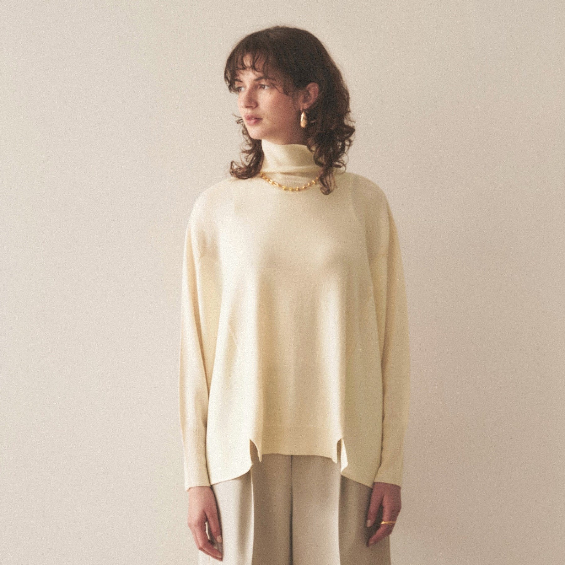 クロエンス cloenc ドッキング フレアニットプルオーバー (ブラック(019)) ブラック(019)