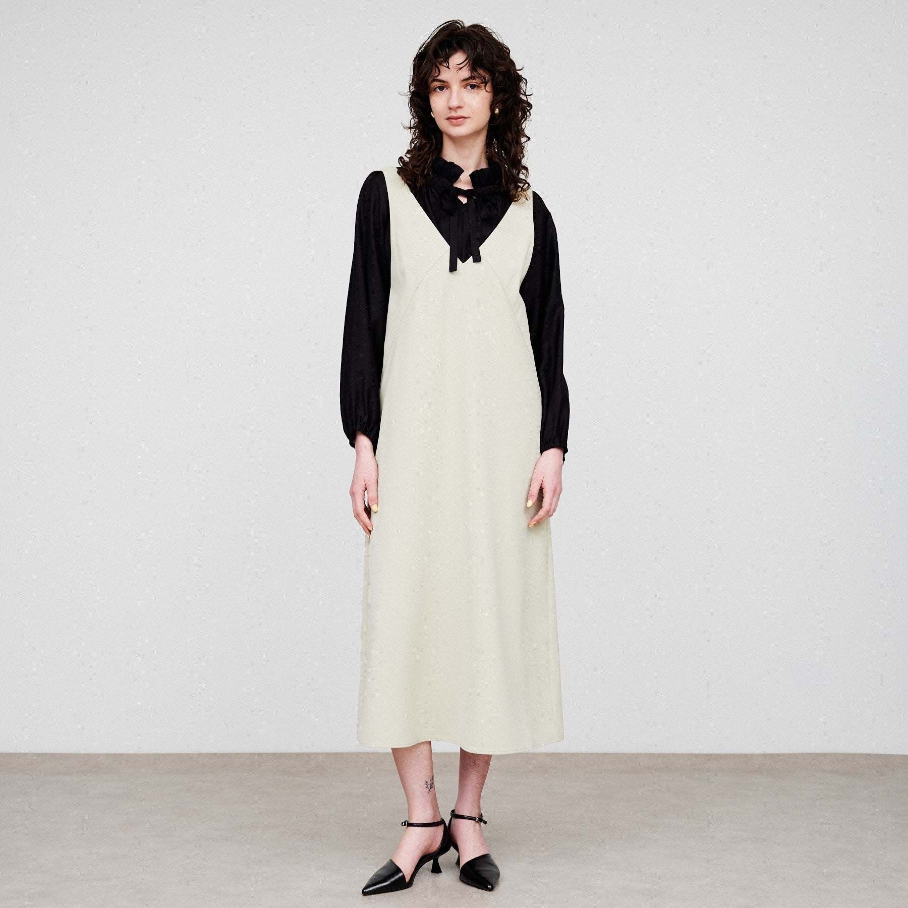 double cross all in one dress