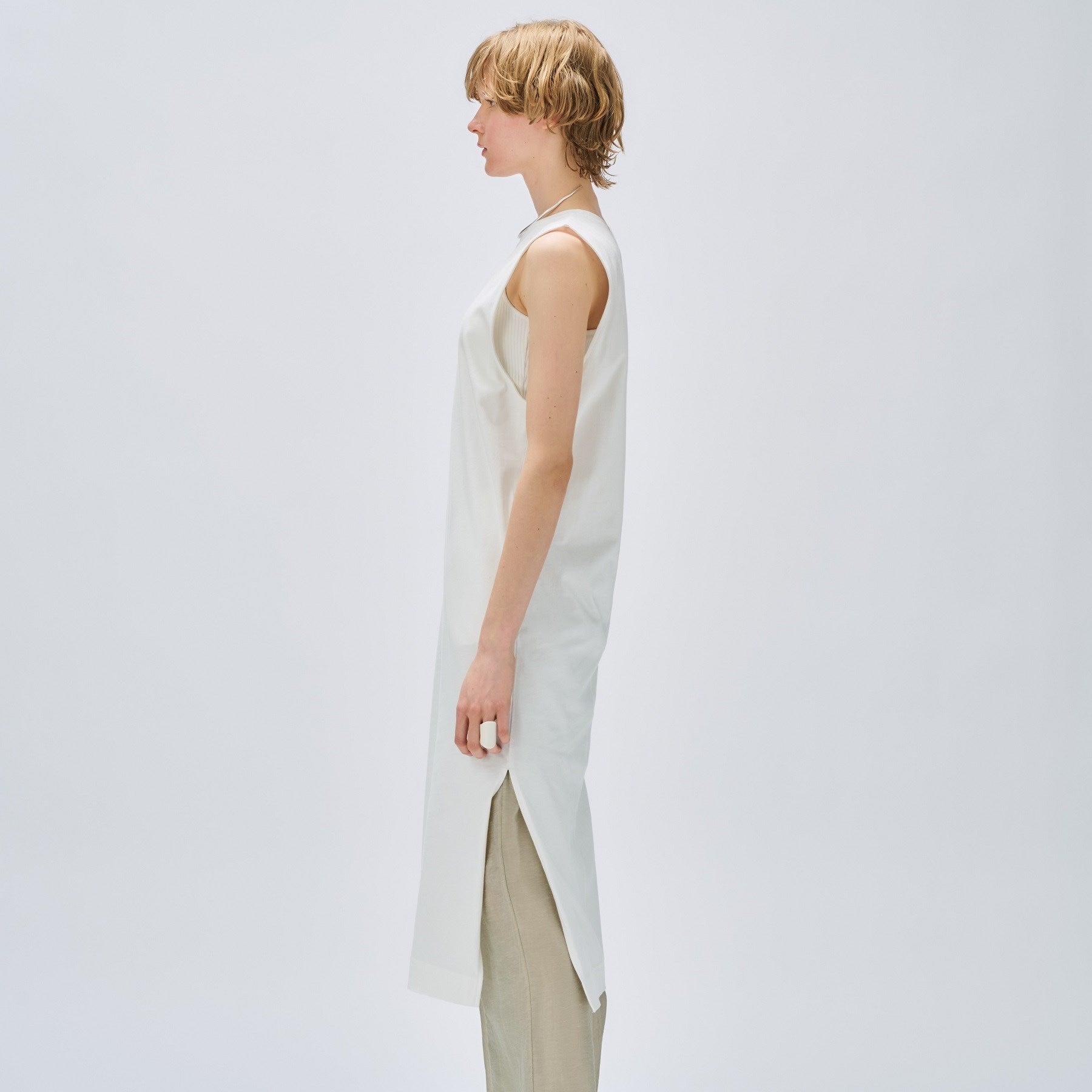 クロエンス cloenc 【UVカット/接触冷感】コットンブレンドロングカットソーワンピース (ブラウン(044)) ブラウン(044)