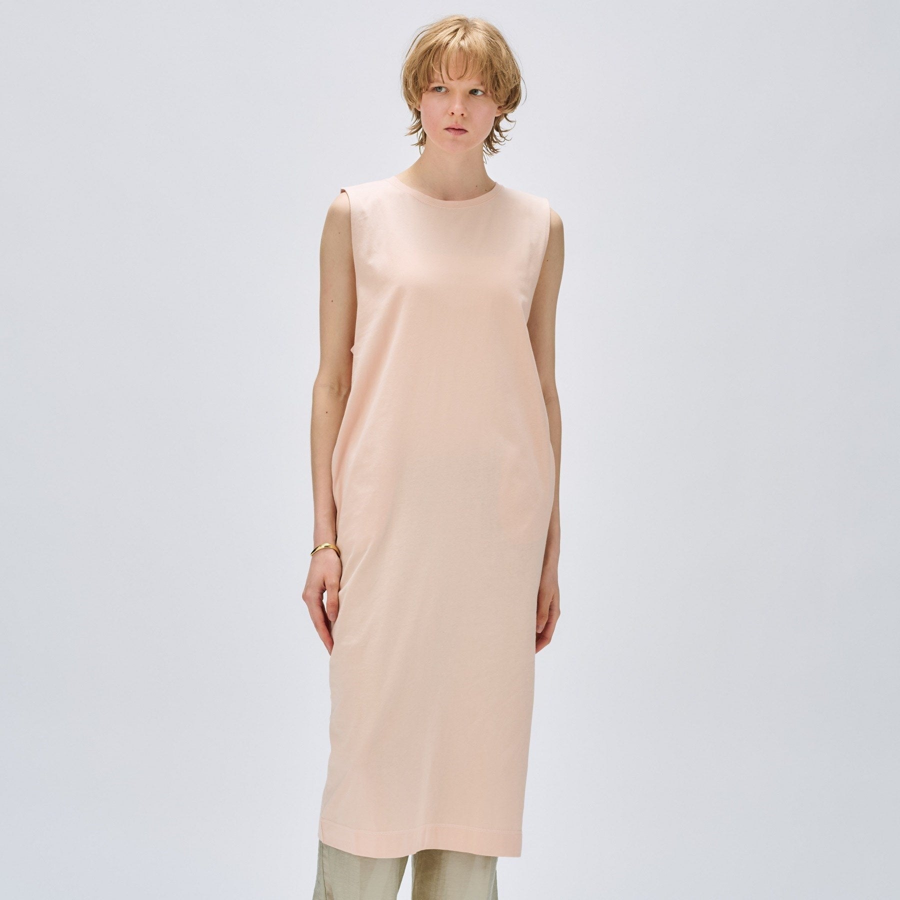 クロエンス cloenc 【UVカット/接触冷感】コットンブレンドロングカットソーワンピース (ブラウン(044)) ブラウン(044)