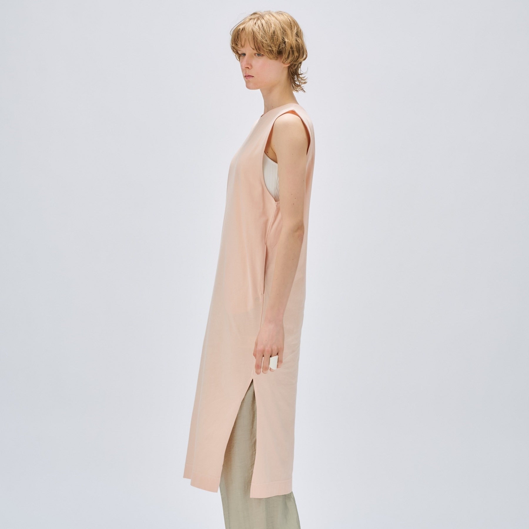 クロエンス cloenc 【UVカット/接触冷感】コットンブレンドロングカットソーワンピース (ブラウン(044)) ブラウン(044)