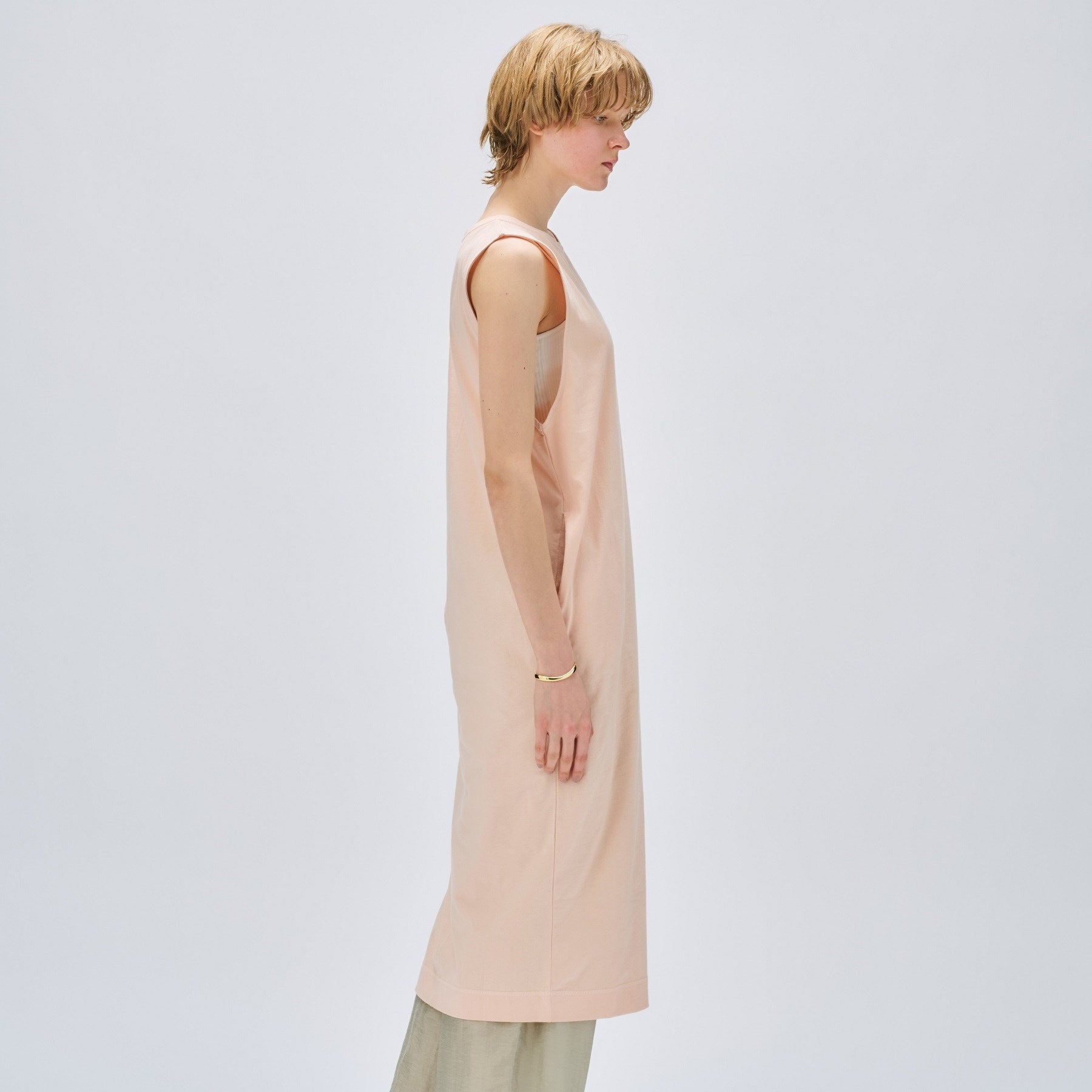 クロエンス cloenc 【UVカット/接触冷感】コットンブレンドロングカットソーワンピース (ブラウン(044)) ブラウン(044)