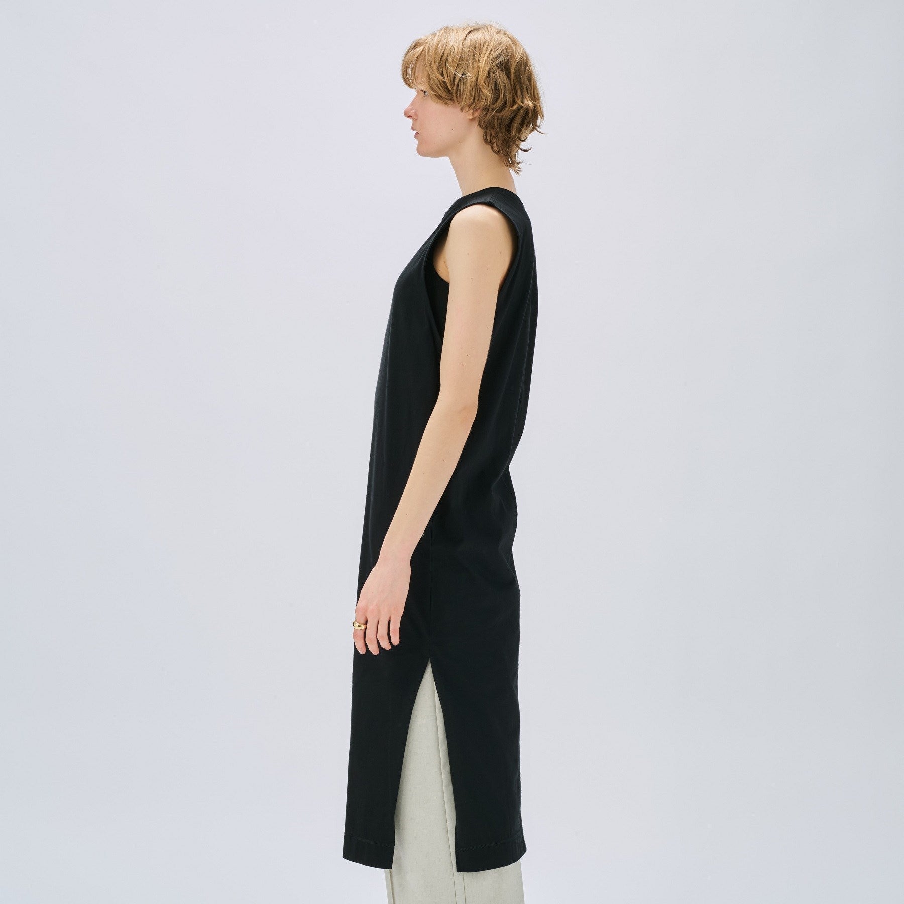 クロエンス cloenc 【UVカット/接触冷感】コットンブレンドロングカットソーワンピース (ブラウン(044)) ブラウン(044)