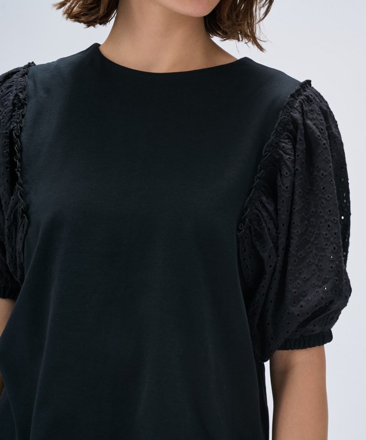 クロエンス cloenc レーススリーブTシャツ (ブラック(019)) ブラック(019)