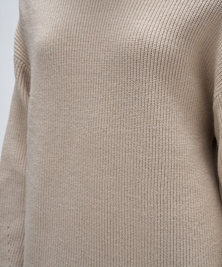 クロエンス cloenc 畦ニットロングワンピース (グレージュ(050)) グレージュ(050)