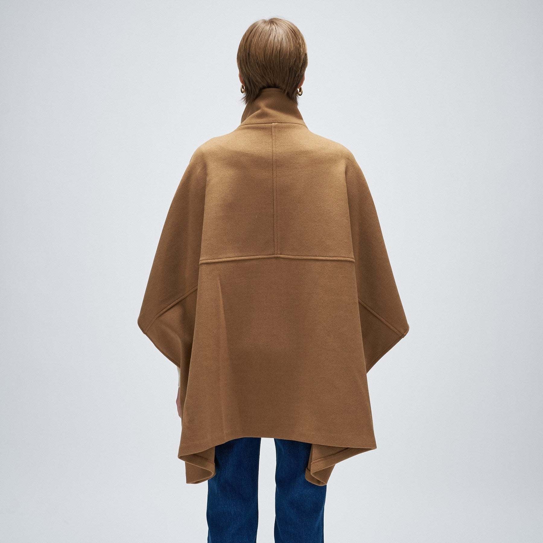 クロエンス cloenc 【手洗い可】メルトンジャージケープコートコート (ネイビー(094)) ネイビー(094)