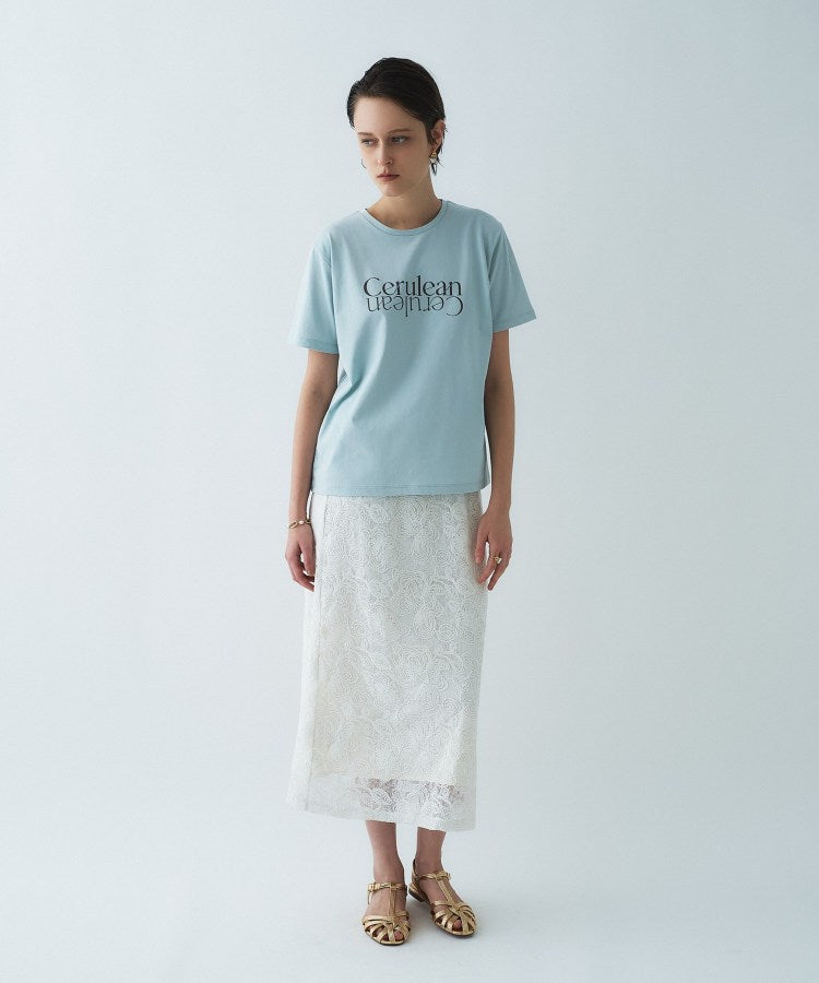 クロエンス cloenc ロゴプリントTシャツ (サックスブルー(290)) サックスブルー(290)