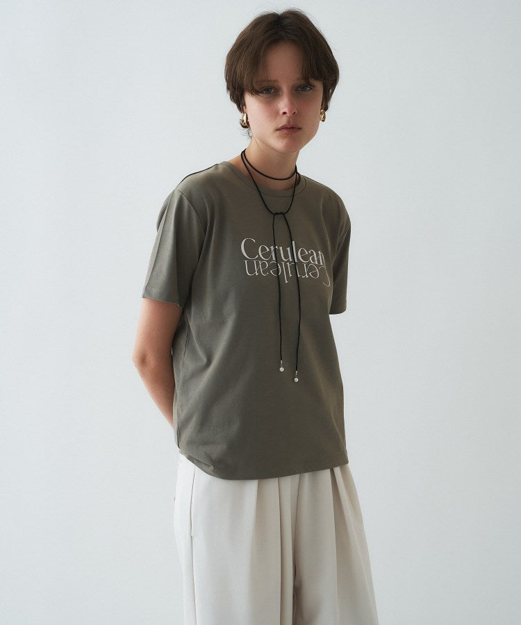 クロエンス cloenc ロゴプリントTシャツ (サックスブルー(290)) サックスブルー(290)