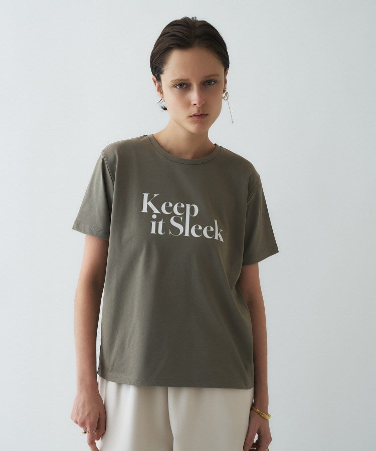 クロエンス cloenc 【マシンウォッシュ】ロゴプリントTシャツ (グレー(112)) グレー(112)